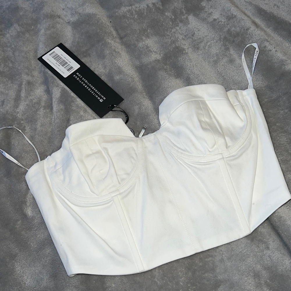 White fox white bustier xs